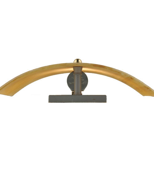 Meyda Lighting Metro Fusion 11" Gray Auburn Wall Sconce With Amber Shade Glass