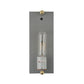 Meyda Lighting Metro Fusion 11" Gray Auburn Wall Sconce With Amber Shade Glass