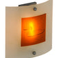 Meyda Lighting Metro Fusion 11" Nickel Powder Coated Left Wall Sconce With Amber Loon Shade Glass