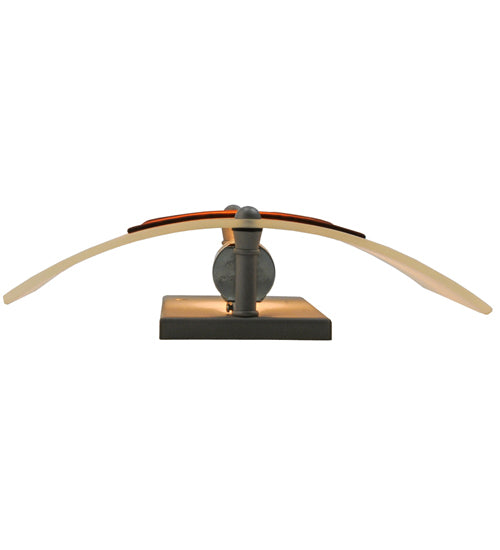 Meyda Lighting Metro Fusion 11" Nickel Powder Coated Left Wall Sconce With Amber Loon Shade Glass