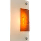 Meyda Lighting Metro Fusion 11" Nickel Powder Coated Left Wall Sconce With Amber Loon Shade Glass