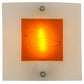 Meyda Lighting Metro Fusion 11" Nickel Powder Coated Left Wall Sconce With Amber Loon Shade Glass