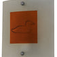 Meyda Lighting Metro Fusion 11" Nickel Powder Coated Right Wall Sconce With Amber Loon Shade Glass