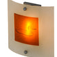 Meyda Lighting Metro Fusion 11" Nickel Powder Coated Right Wall Sconce With Amber Loon Shade Glass