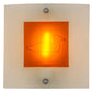 Meyda Lighting Metro Fusion 11" Nickel Powder Coated Right Wall Sconce With Amber Loon Shade Glass