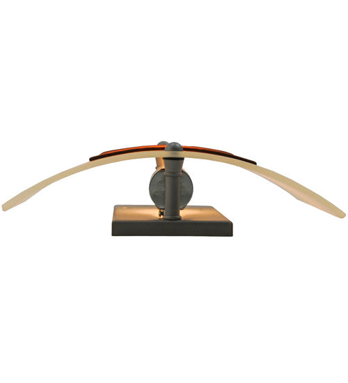 Meyda Lighting Metro Fusion 11" Nickel Powder Coated Right Wall Sconce With Amber Loon Shade Glass