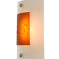 Meyda Lighting Metro Fusion 11" Nickel Powder Coated Right Wall Sconce With Amber Loon Shade Glass