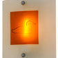 Meyda Lighting Metro Fusion 11" Nickel Powder Coated Right Wall Sconce With Amber Loon Shade Glass