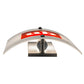 Meyda Lighting Metro Fusion 11" Nickel Wall Sconce With White & Red Logo Shade Glass