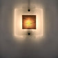 Meyda Lighting Metro Fusion 11" Nickel Wings Wall Sconce With Frosted Clear Shade Glass