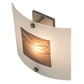 Meyda Lighting Metro Fusion 11" Nickel Wings Wall Sconce With Frosted Clear Shade Glass