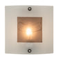 Meyda Lighting Metro Fusion 11" Nickel Wings Wall Sconce With Frosted Clear Shade Glass