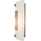 Meyda Lighting Metro Fusion 11" Nickel Wings Wall Sconce With Frosted Clear Shade Glass