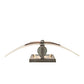 Meyda Lighting Metro Fusion 11" Nickel Wings Wall Sconce With Frosted Clear Shade Glass