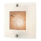 Meyda Lighting Metro Fusion 11" Nickel Wings Wall Sconce With Frosted Clear Shade Glass