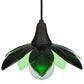 Meyda Lighting Metro Fusion 11" Oil Rubbed Bronze Bodnant Mini Pendant Light With Green and Mint Green Shade Glass