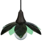 Meyda Lighting Metro Fusion 11" Oil Rubbed Bronze Bodnant Mini Pendant Light With Green and Mint Green Shade Glass
