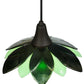 Meyda Lighting Metro Fusion 11" Oil Rubbed Bronze Bodnant Mini Pendant Light With Green and Mint Green Shade Glass