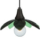 Meyda Lighting Metro Fusion 11" Oil Rubbed Bronze Bodnant Mini Pendant Light With Green and Mint Green Shade Glass