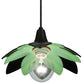 Meyda Lighting Metro Fusion 11" Oil Rubbed Bronze Bodnant Mini Pendant Light With Green and Mint Green Shade Glass