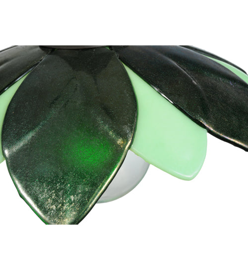 Meyda Lighting Metro Fusion 11" Oil Rubbed Bronze Bodnant Mini Pendant Light With Green and Mint Green Shade Glass