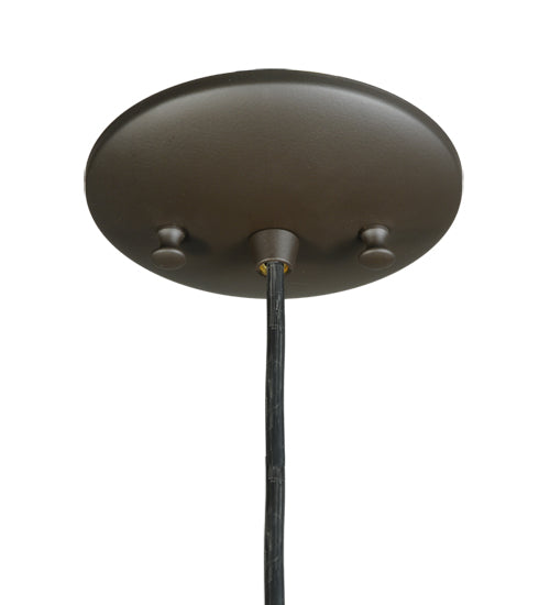 Meyda Lighting Metro Fusion 11" Oil Rubbed Bronze Bodnant Mini Pendant Light With Green and Mint Green Shade Glass