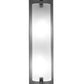 Meyda Lighting Metro Fusion 12" 2-Light Gray Custom Logo Personalized Wall Sconce With Orange & Black Shade Glass