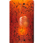 Meyda Lighting Metro Fusion 12" 2-Light Gray Custom Logo Personalized Wall Sconce With Orange & Black Shade Glass