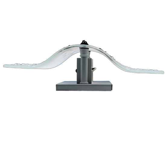 Meyda Lighting Metro Fusion 12" 2-Light Gray Wall Sconce With White Ice Age Shade Glass
