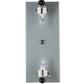 Meyda Lighting Metro Fusion 12" 2-Light Gray Wall Sconce With White Ice Age Shade Glass