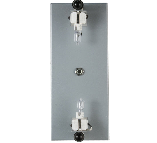 Meyda Lighting Metro Fusion 12" 2-Light Gray Wall Sconce With White Ice Age Shade Glass