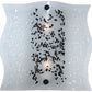 Meyda Lighting Metro Fusion 12" 2-Light Gray Wall Sconce With White Ice Age Shade Glass