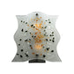 Meyda Lighting Metro Fusion 12" 2-Light Silver Ice Age Wall Sconce With White Shade Glass