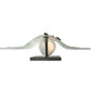 Meyda Lighting Metro Fusion 12" 2-Light Silver Ice Age Wall Sconce With White Shade Glass