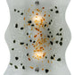 Meyda Lighting Metro Fusion 12" 2-Light Silver Ice Age Wall Sconce With White Shade Glass