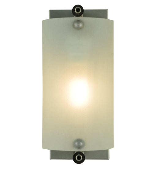 Meyda Lighting Metro Fusion 12" Gray Bullion Wall Sconce With Beige and Clear Shade Glass