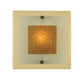Meyda Lighting Metro Fusion 12" Gray Bullion Wall Sconce With Beige and Clear Shade Glass