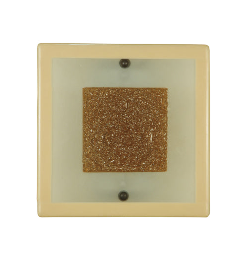 Meyda Lighting Metro Fusion 12" Gray Bullion Wall Sconce With Beige and Clear Shade Glass