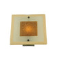 Meyda Lighting Metro Fusion 12" Gray Bullion Wall Sconce With Beige and Clear Shade Glass