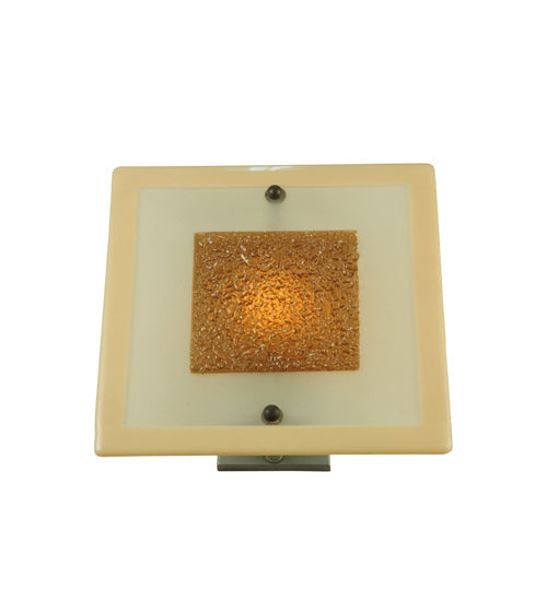Meyda Lighting Metro Fusion 12" Gray Bullion Wall Sconce With Beige and Clear Shade Glass