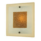 Meyda Lighting Metro Fusion 12" Gray Bullion Wall Sconce With Beige and Clear Shade Glass