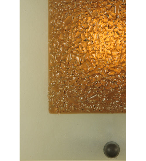 Meyda Lighting Metro Fusion 12" Gray Bullion Wall Sconce With Beige and Clear Shade Glass