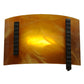 Meyda Lighting Metro Fusion 12" LED Oil Rubbed Bronze Park City Wall Sconce With Honey Amber Shade Glass