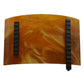 Meyda Lighting Metro Fusion 12" LED Oil Rubbed Bronze Park City Wall Sconce With Honey Amber Shade Glass