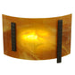 Meyda Lighting Metro Fusion 12" LED Oil Rubbed Bronze Park City Wall Sconce With Honey Amber Shade Glass