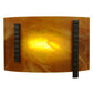 Meyda Lighting Metro Fusion 12" LED Oil Rubbed Bronze Park City Wall Sconce With Honey Amber Shade Glass