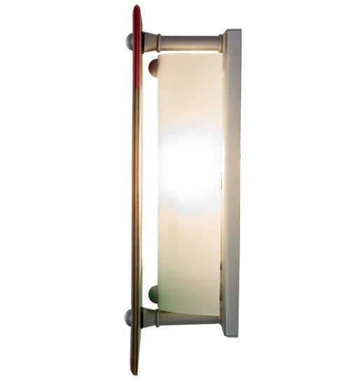 Meyda Lighting Metro Fusion 12" Nickel Psychedelic Baby Wall Sconce With Multi-Colored Shade Glass