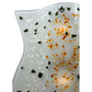 Meyda Lighting Metro Fusion 12" Silver Ice Age Wall Sconce With White Shade Glass