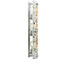 Meyda Lighting Metro Fusion 12" Silver Ice Age Wall Sconce With White Shade Glass