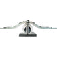 Meyda Lighting Metro Fusion 12" Silver Ice Age Wall Sconce With White Shade Glass